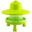 Mangiatoia avicola in plastica 4kg con gambe e copertura antipioggia
