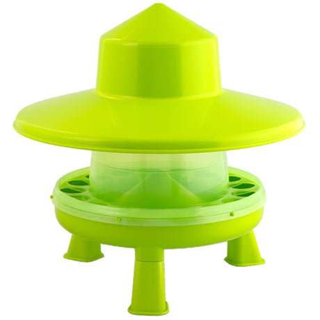 Mangiatoia avicola in plastica 4kg con gambe e copertura antipioggia