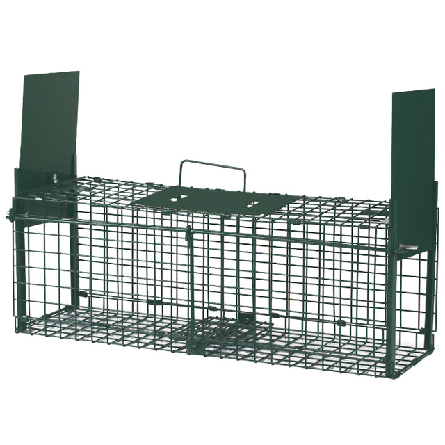 Trappola pieghevole per animali vivi con 2 porte.