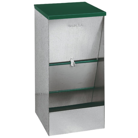 Dispenser di cibo per cani taglia media tolva in acciaio zincato da 20L gaun, antiroditore e facile da pulire