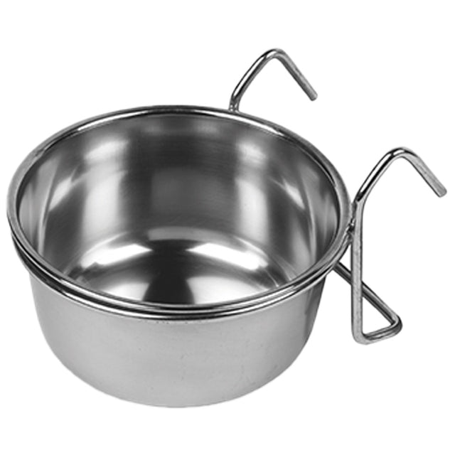 Mangiatoia in acciaio inox con ganci media ciotola resistente da appendere