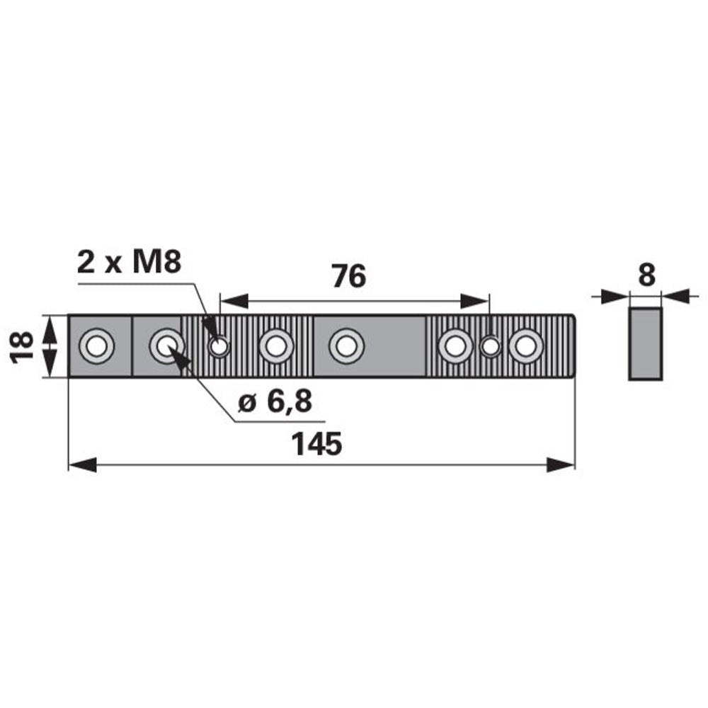 Piastra dentata di per falciatrici - 145mm