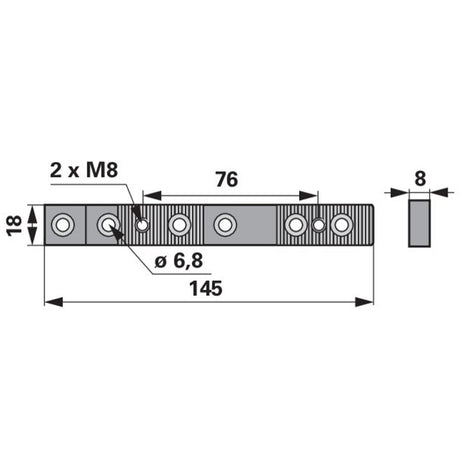 Piastra dentata di per falciatrici - 145mm