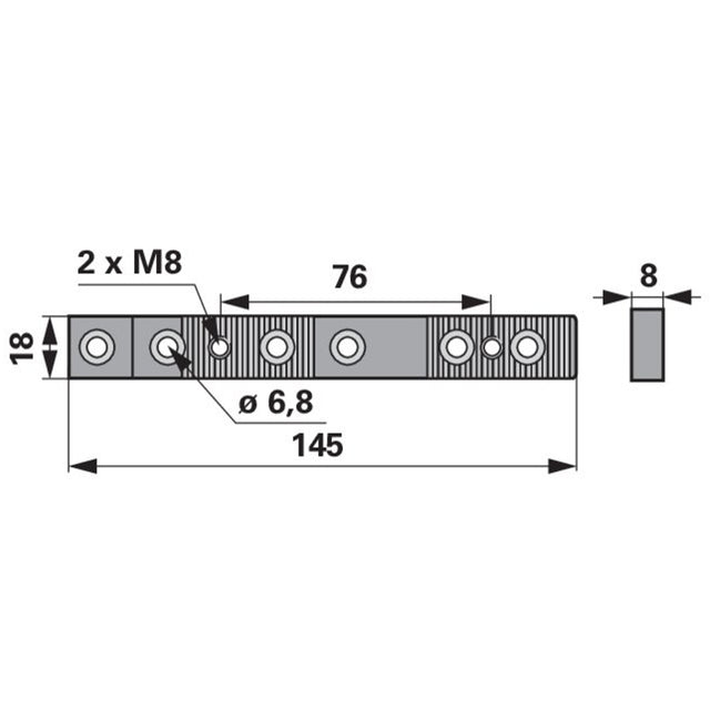 Piastra dentata di per falciatrici - 145mm