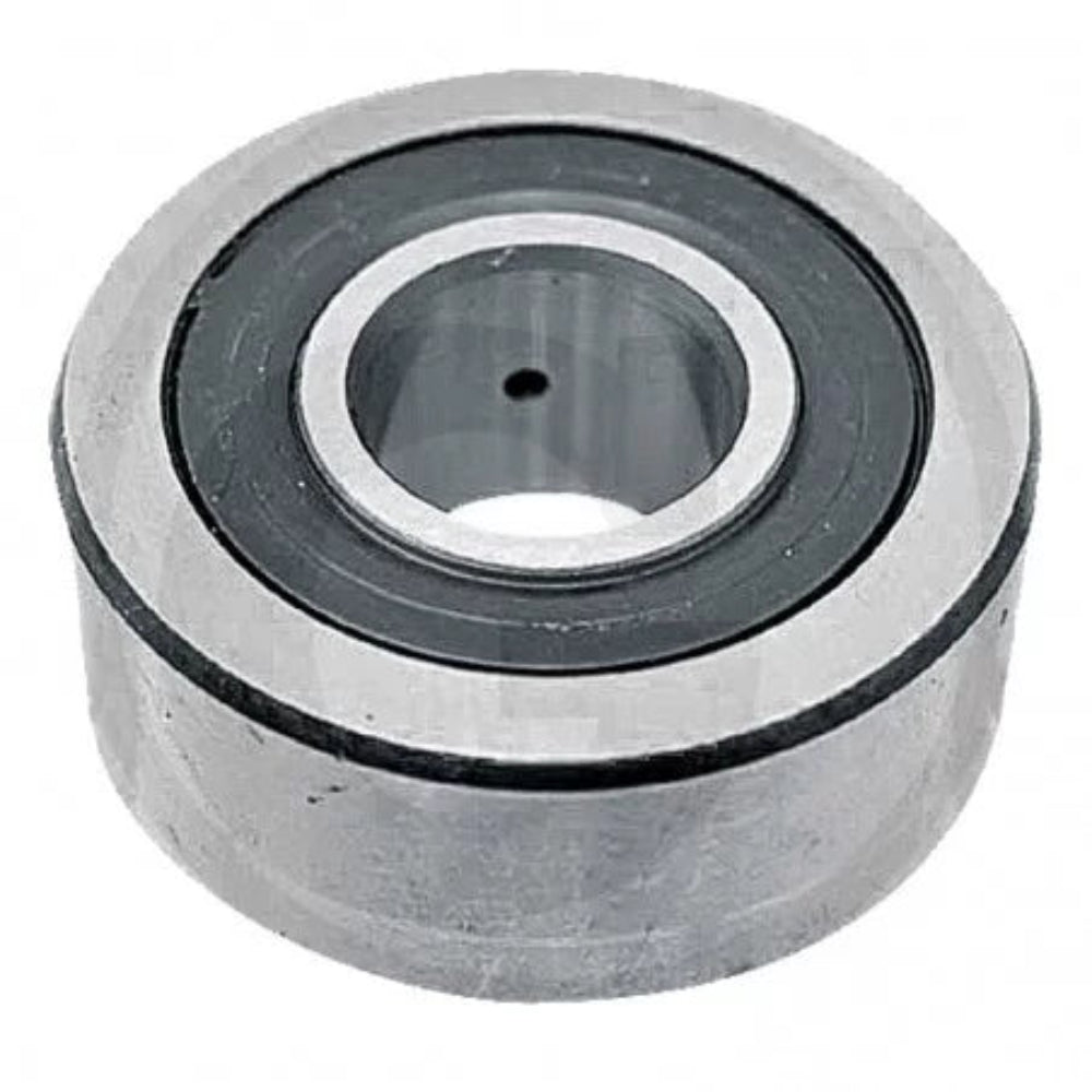 Immagine del rullo completo per pressa Krone con asse, dado M14 e rondelle, ricambio resistente per pressa agricola.