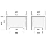 Grauer Kunststoffbehälter 600 Liter