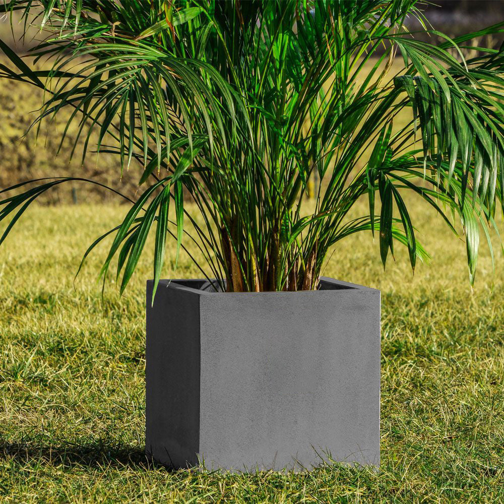 Vaso da Pianta Cubo Grigio – Design Moderno e Robusto