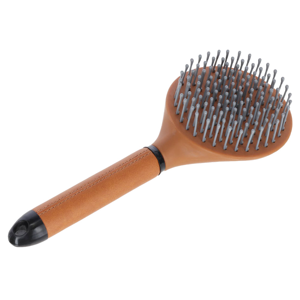 Spazzola Deluxe per Criniera Covalliero – Setole Flessibili & Impugnatura in Ecopelle