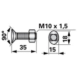Vite Planetaria M10 con Collo Quadro