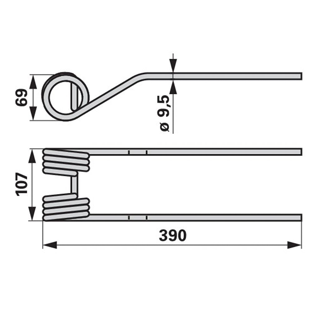 Dente per voltafieno rotativo avorio chiaro compatibile con Olivi