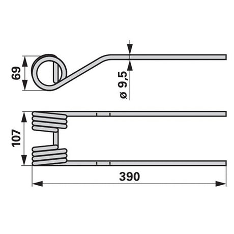Dente per voltafieno rotativo avorio chiaro compatibile con Olivi