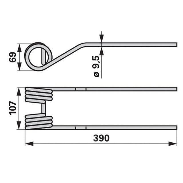 Dente per voltafieno rotativo avorio chiaro compatibile con Olivi