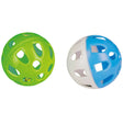 Set 2 Palline in Plastica con Campanella per Gatti Ø 5cm