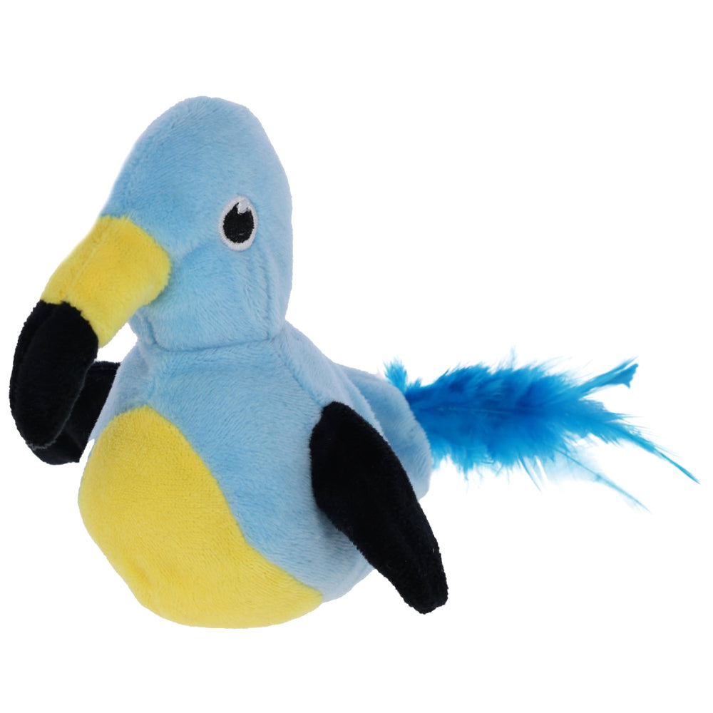 Giocattolo per Gatti Jumping Bird Interattivo con Suono Ali in Movimento e Ricarica USB