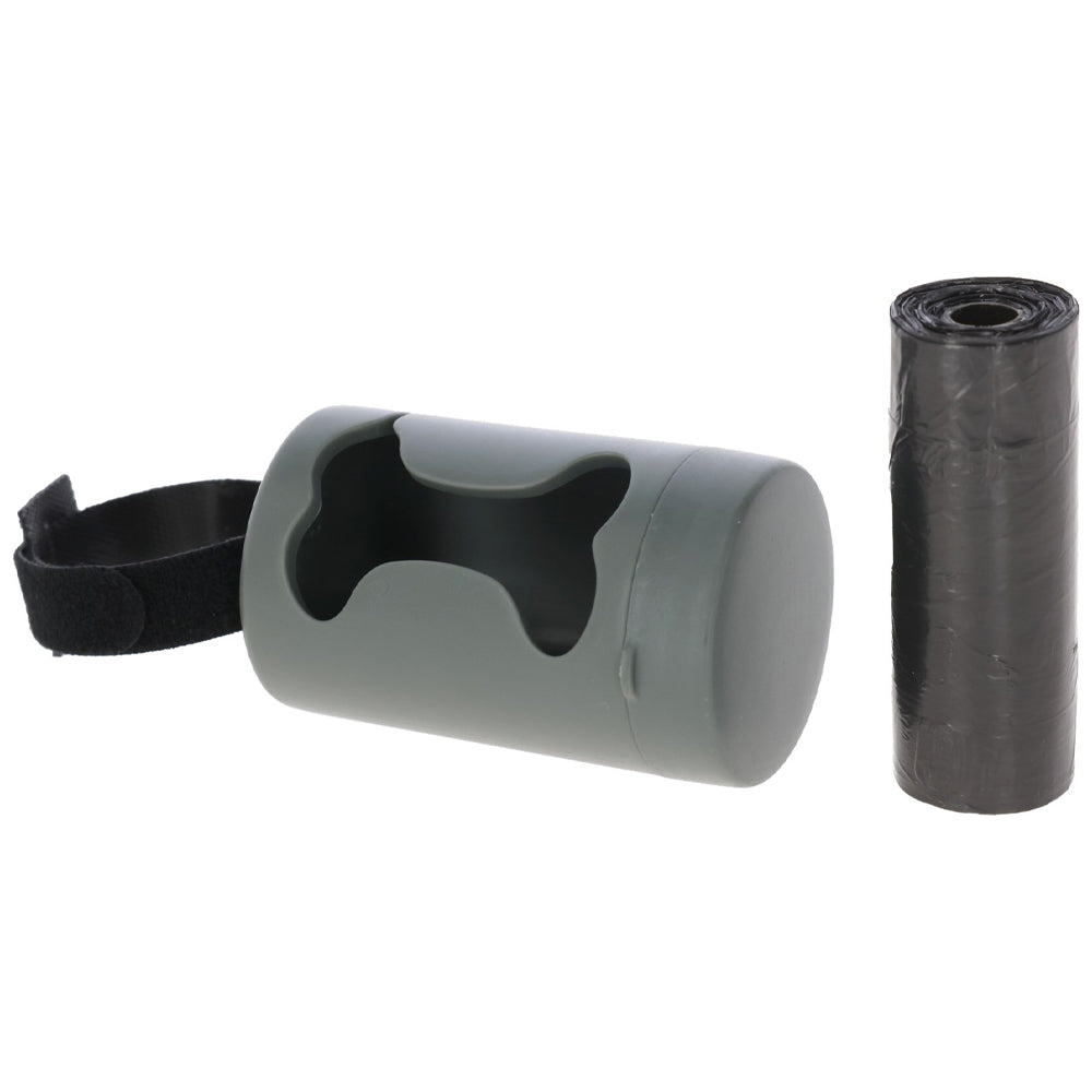 Dispenser sacchetti igienici per cani - grigio-verde