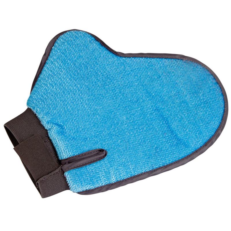 Guanto per la cura del pelo e la rimozione di pelucchi per cani – 23cm, blu/antracite