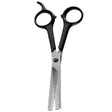 Forbice sfoltitrice dentellata su due lati per toelettatura cane 17cm