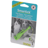 Gancio togli zecche set 2 pezzi plastica verde con anello