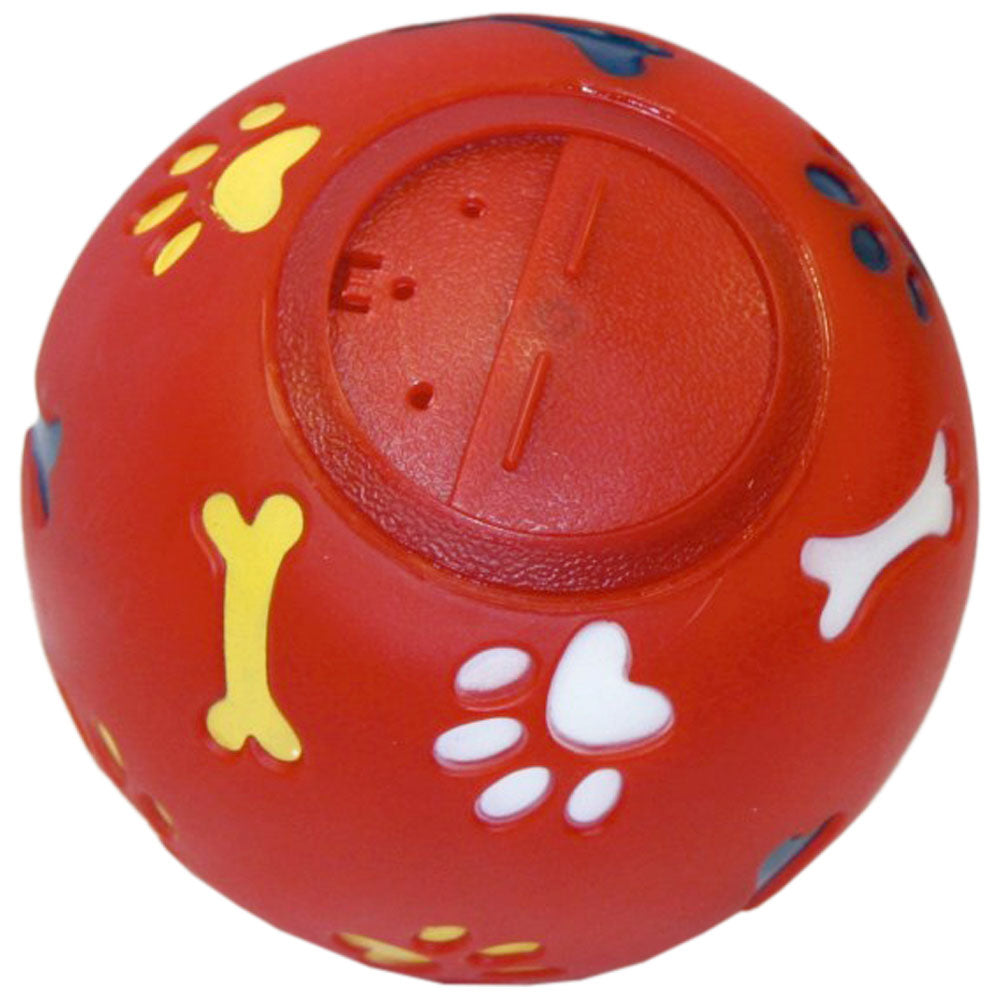 Palla snack per cani diametro 11cm rosso