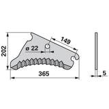 Lama per Fienatrice John Deere CC52821