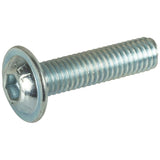 Vite testa piatta con esagono incassato e flangia M6/M8 x 14mm, acciaio 10.9 zincato