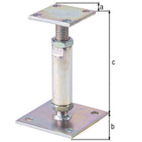 Supporto palo regolabile zincato 150–190mm