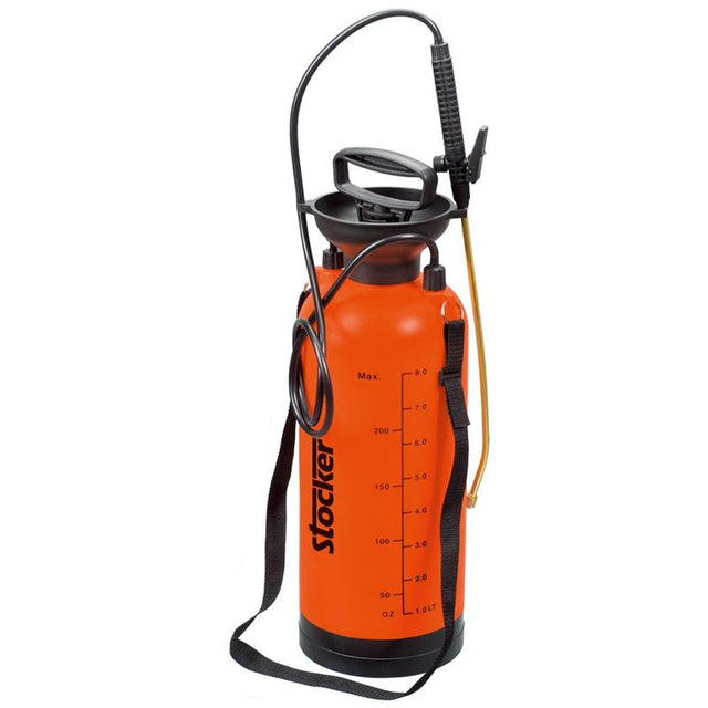 Pompa a pressione con tubo flessibile e lancia - 8l