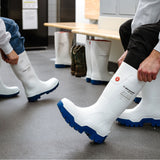 Dunlop FieldPRO Thermo+ stivali di sicurezza purofort bianco/blu