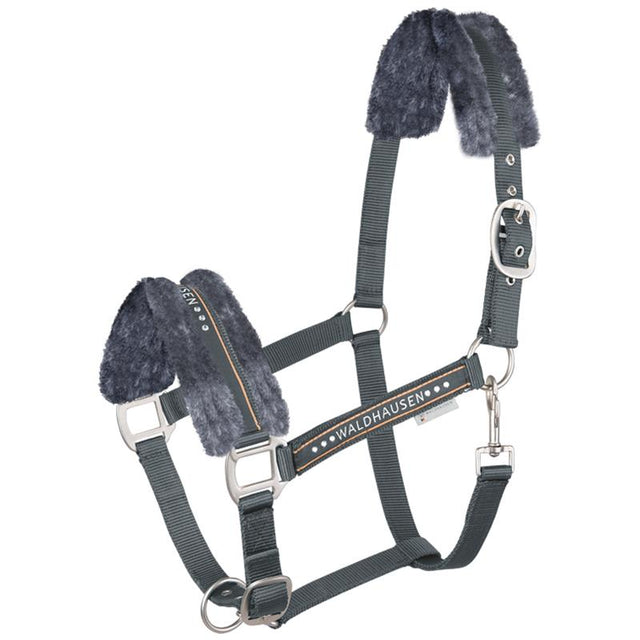 Cavezza Elegante Cavallo con Pelliccia Sintetica Strass