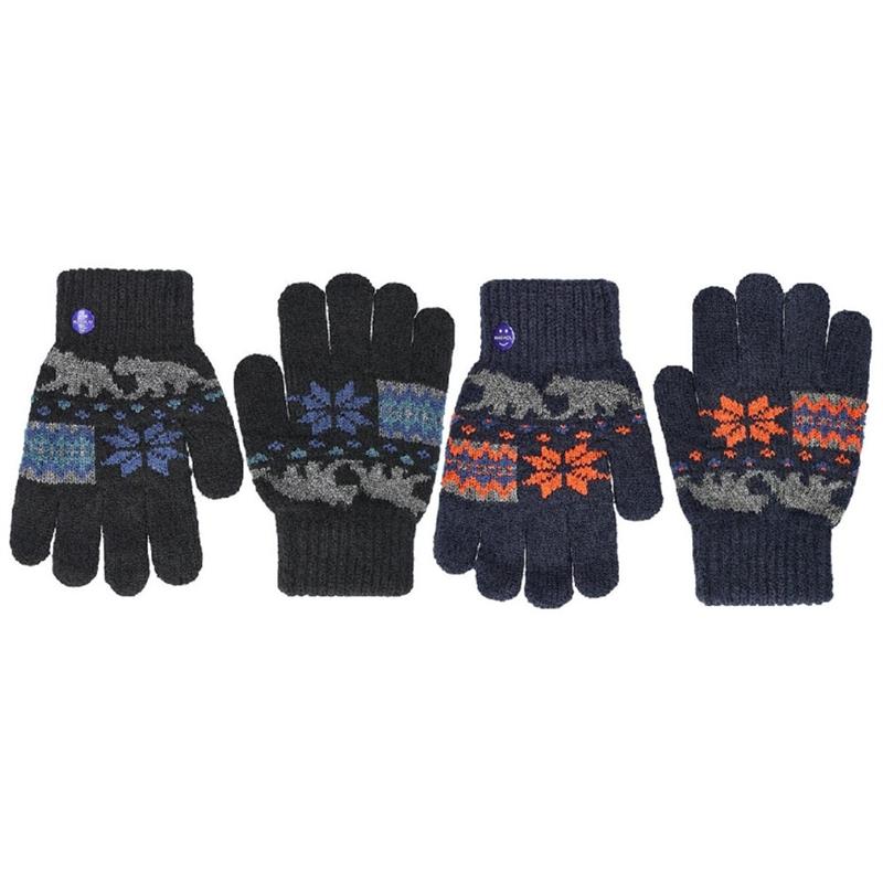 Guanti da lavoro per bambini assortiti nero e blu fantasia