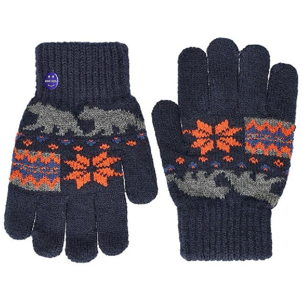 Guanti da lavoro per bambini assortiti nero e blu fantasia