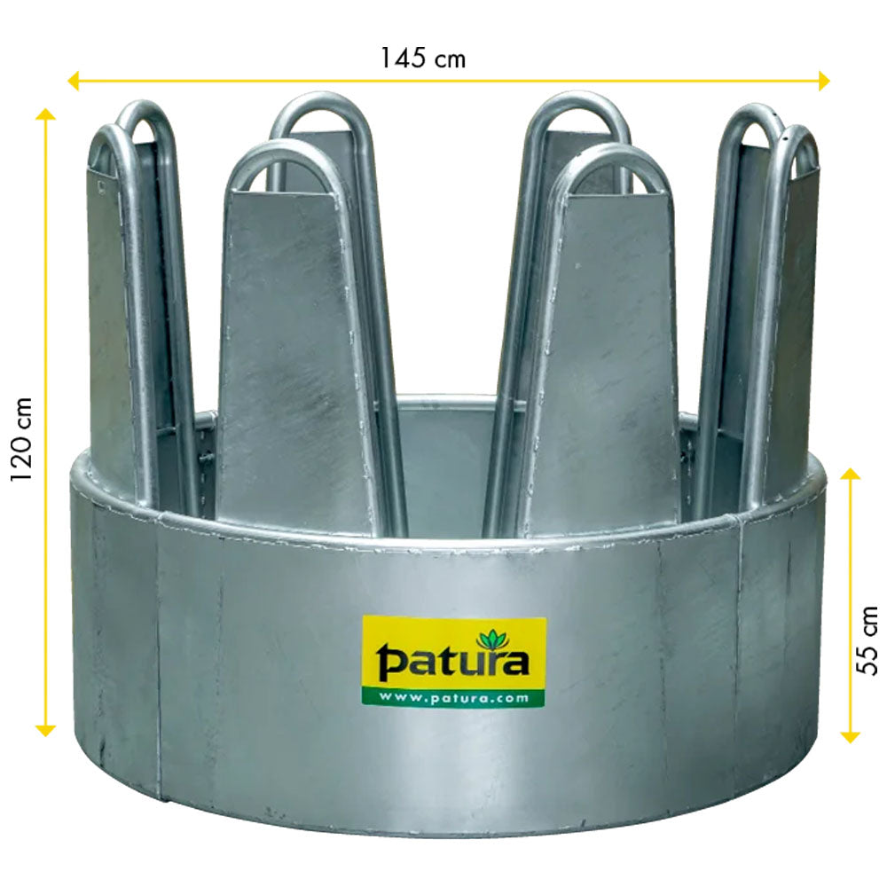 Rastrelliera rotonda per fieno per cavalli - 8 posti per l'alimentazione