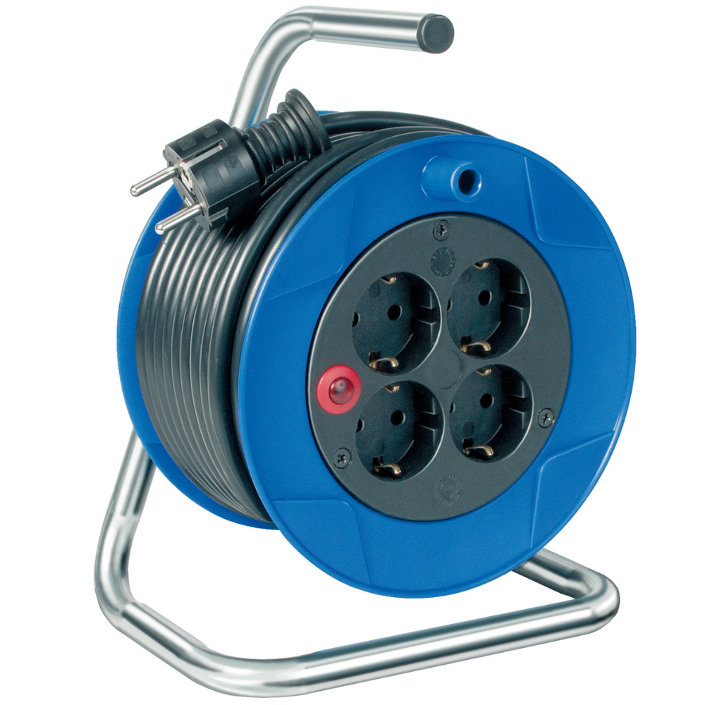 Kompakt ST 180 Kabeltrommel mit 4 Schutzkontakt-Steckdosen 230V/16A, 10m Kabel
