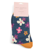 Women’s Bamboo Socks Miss Sparrow – Flowers