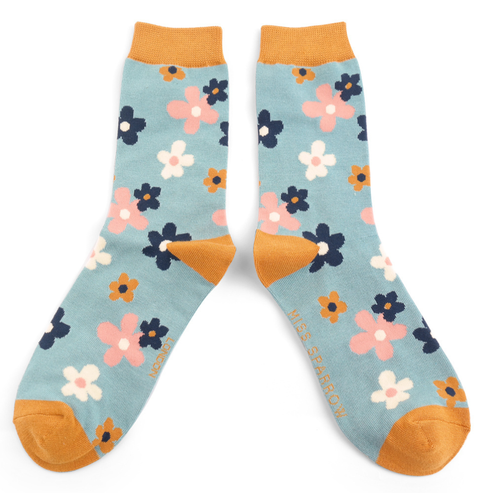 Women’s Bamboo Socks Miss Sparrow – Flowers