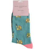 Ladies Bamboo Socks Miss Sparrow – Snail
