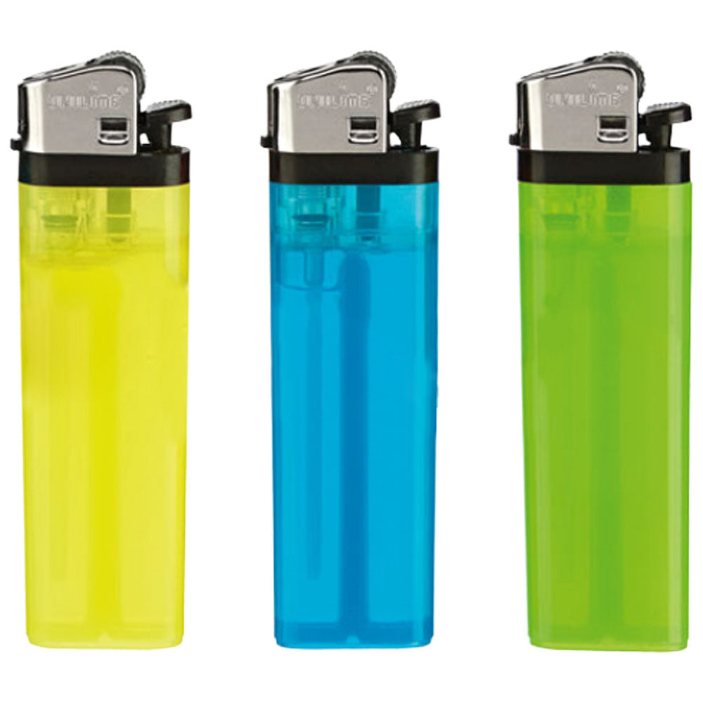 Gasfeuerzeug transparent – Farben sortiert