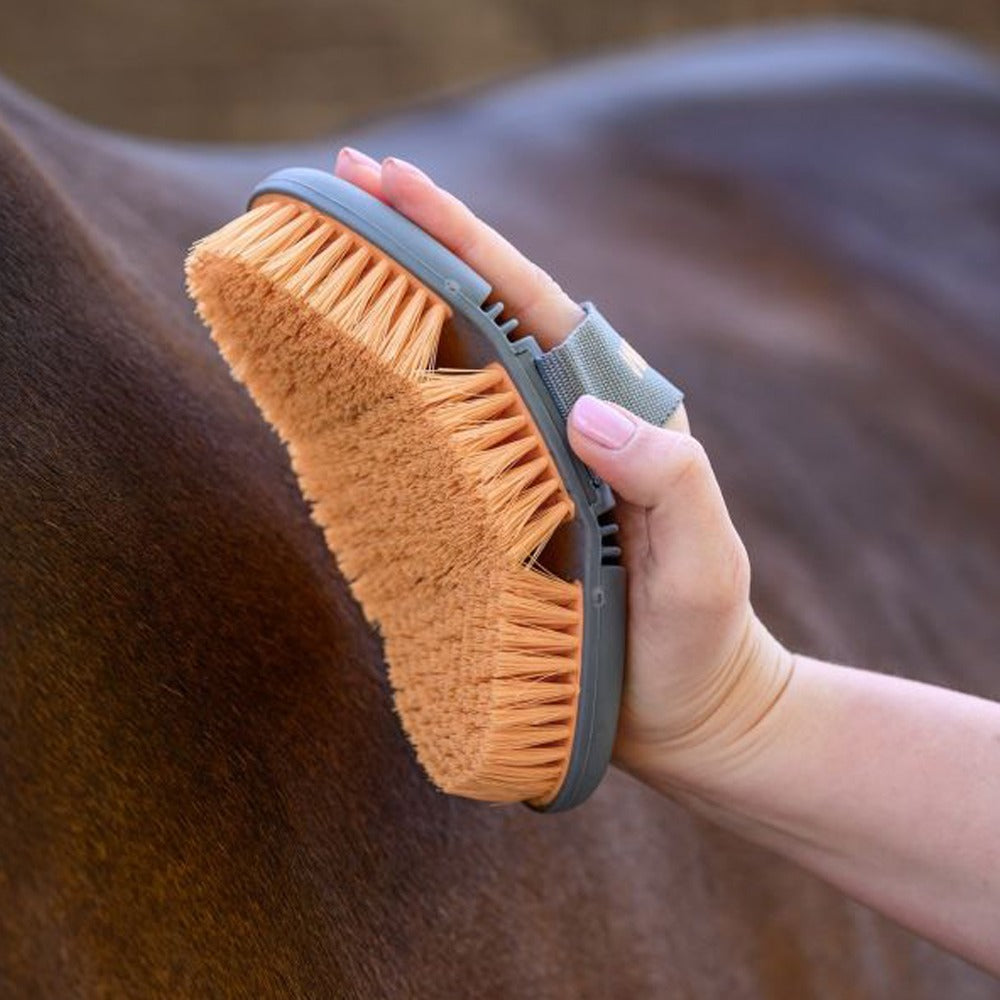 Spazzola Flex con setole morbide in PP – Pesca/Grigio