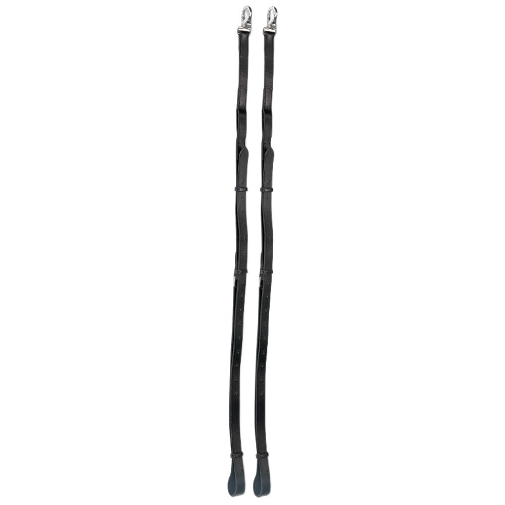Leather side reins (training aids) – black