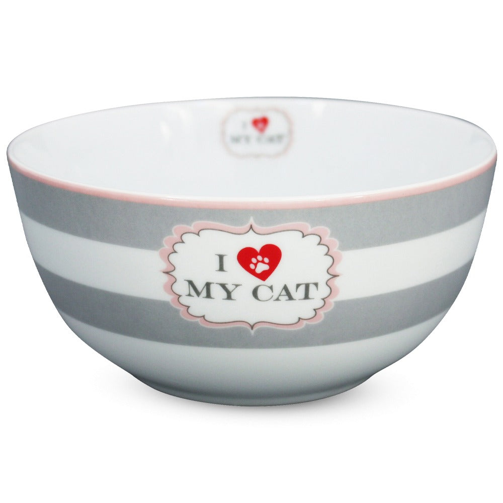 Porcelain Bowl Cat – 14cm, Dishwasher & Microwave Safe
