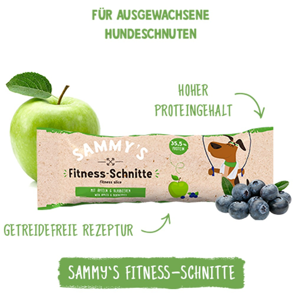Bosch Sammy's Fitness-Schnitte mit Äpfeln & Blaubeeren