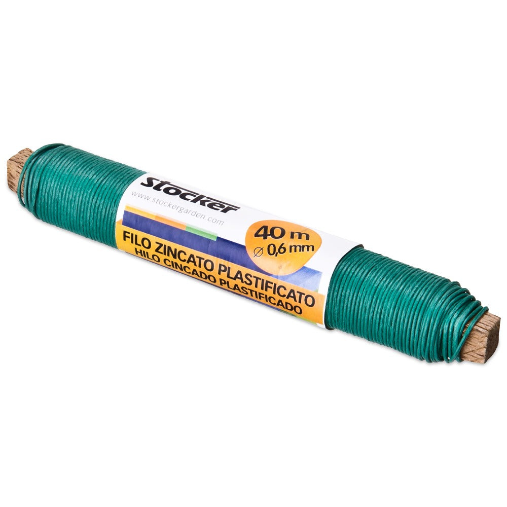 Stocker Gartendraht verzinkt und plastifiziert, 0,6mm x 40m