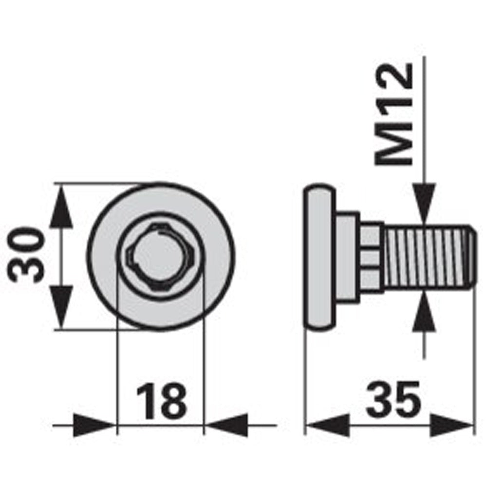 Vite portacoltello M12 (ricambio per Vicon-PZ)