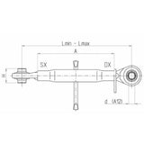 Oberlenker Kat. 2, 470–720mm, Gewinde 30 x 3