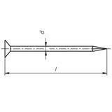 Drahtnägel 2,5 × 60mm, blank – 2,5kg