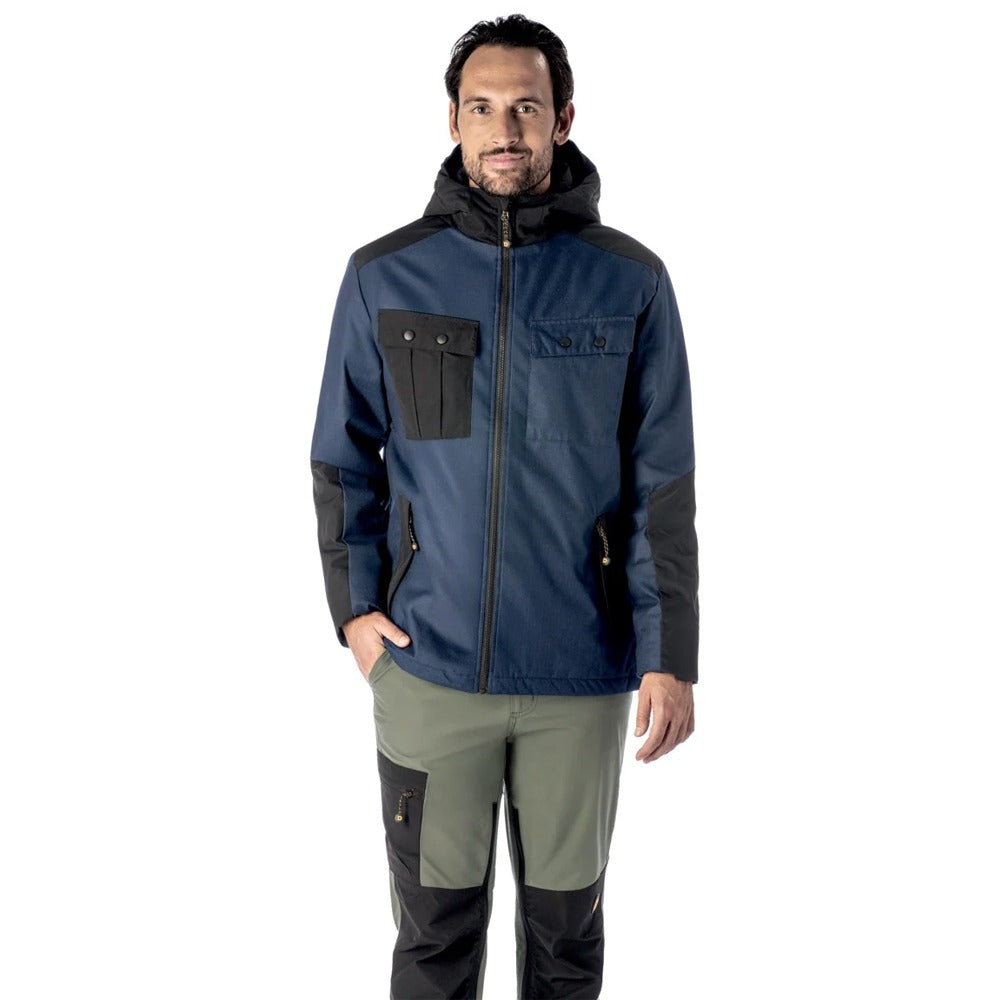 D-Force Bologna Heavy Parka, Blau Ozean/Schwarz 