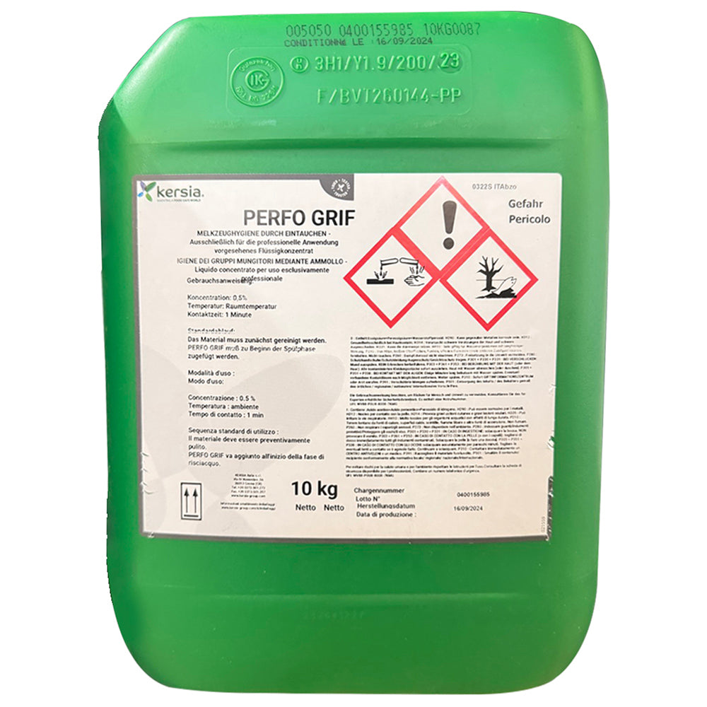 PERFO GRIF Disinfezione del gruppo di mungitura e disinfezione del robot di mungitura