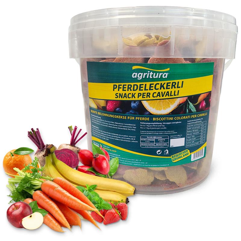 Agritura Snack per Cavalli – Leckerlimix Naturale 3,3L