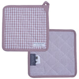 Cotton Potholder Checkered & Striped Anthrazit – 20x20cm