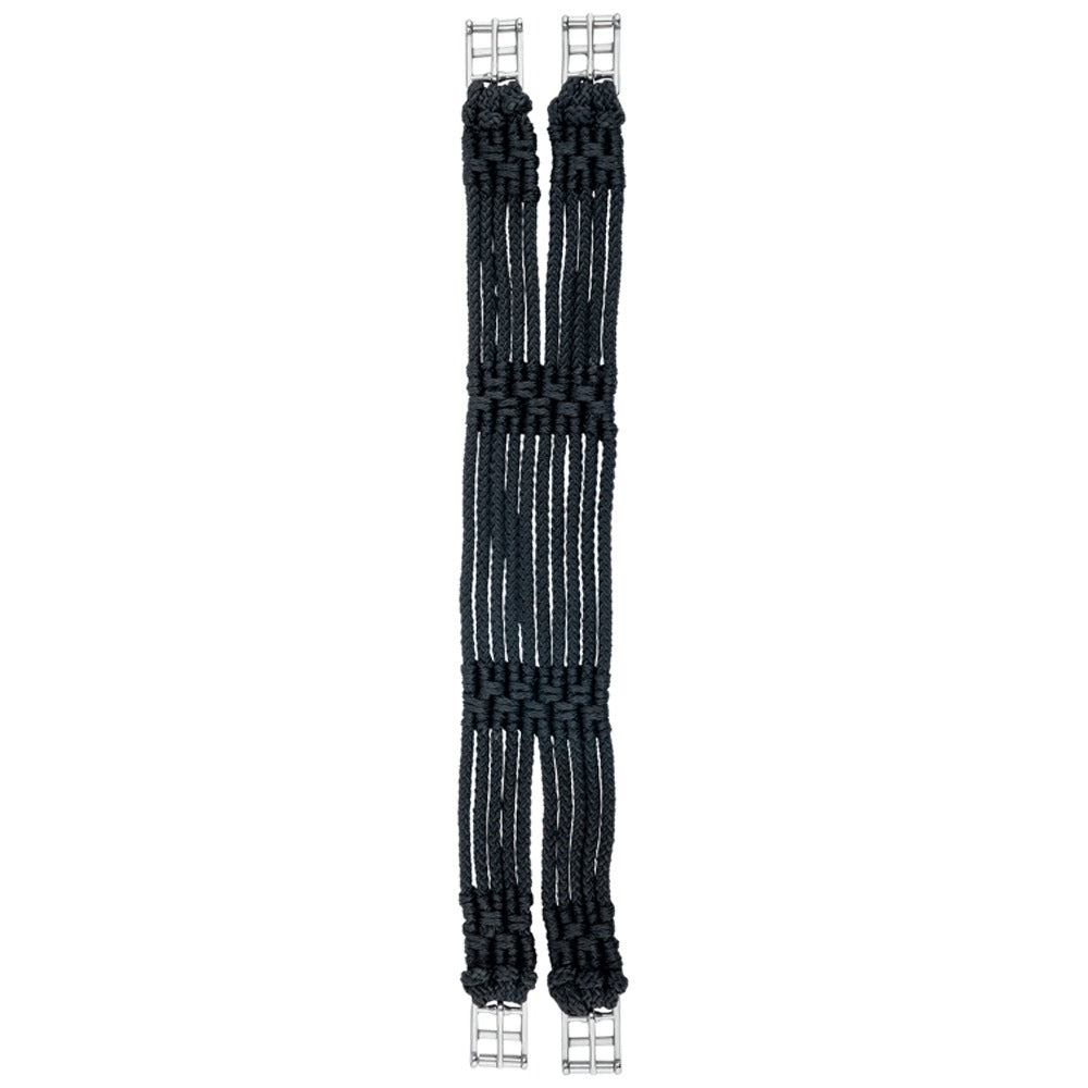 Sottopancia Corda con Fibbie in Acciaio Inossidabile - Nero